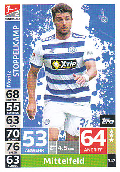 Moritz Stoppelkamp MSV Duisburg 2018/19 Topps MA Bundesliga #347